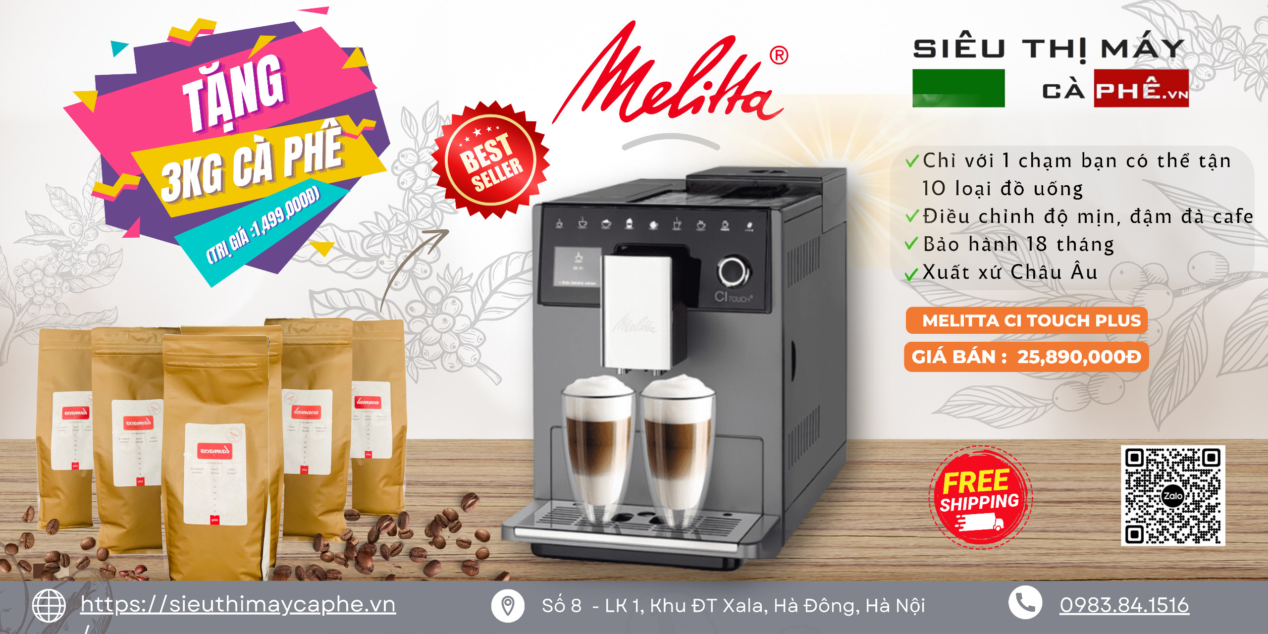 Máy pha cà phê Melitta CI Touch Plus